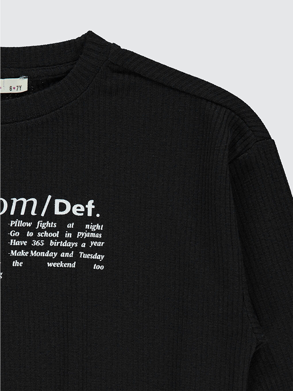 Girls Kız Çocuk Sweatshirt 6-9 Yaş Siyah-2