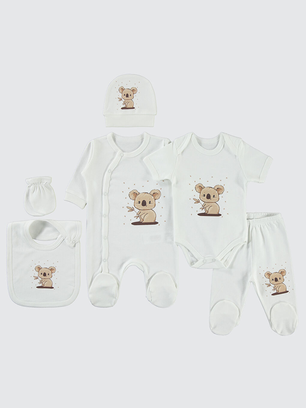 Baby Bebek 6'lı Zıbın Takımı 0-1 Ay Ekru