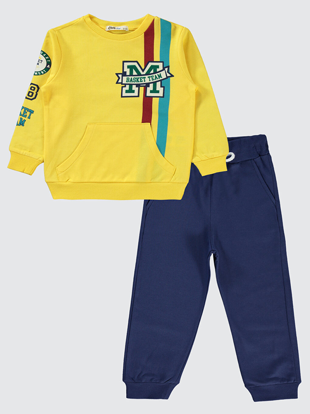 Boys Erkek Çocuk Eşofman Takımı 2-5 Yaş Sarı