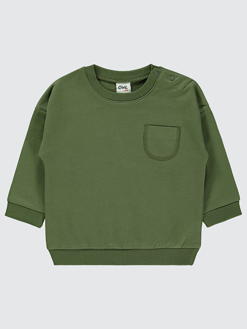 Baby Erkek Bebek Sweatshirt 6-18 Ay Haki