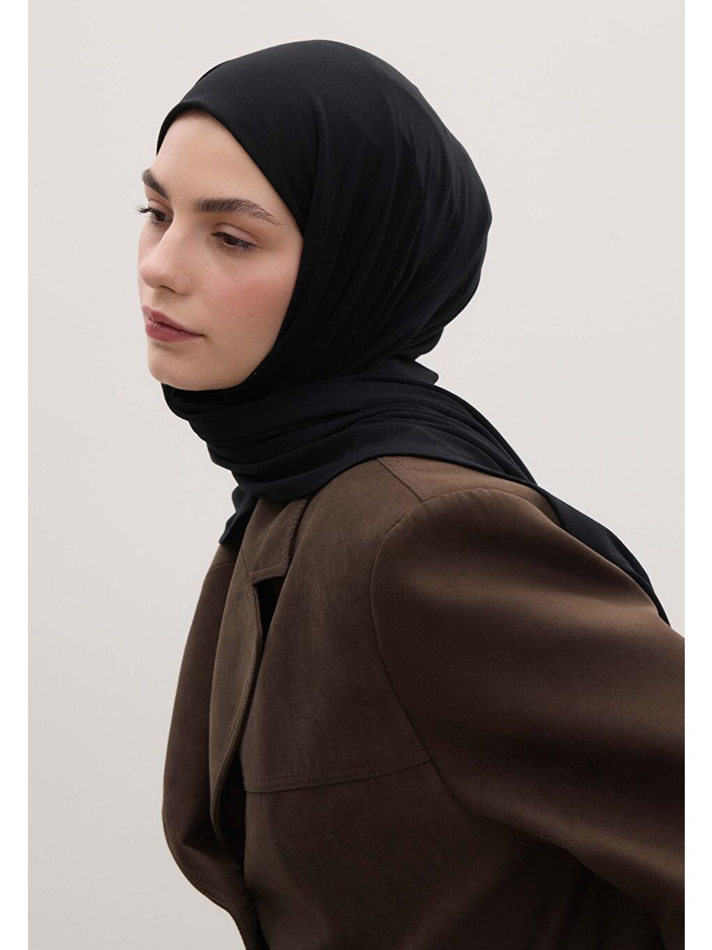Bambu Penye Şal Siyah-3