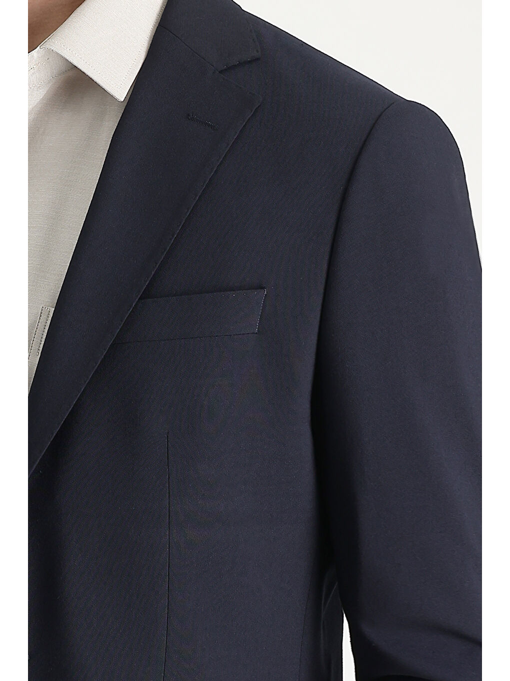 Lacivert Yünlü Blazer Ceket-3