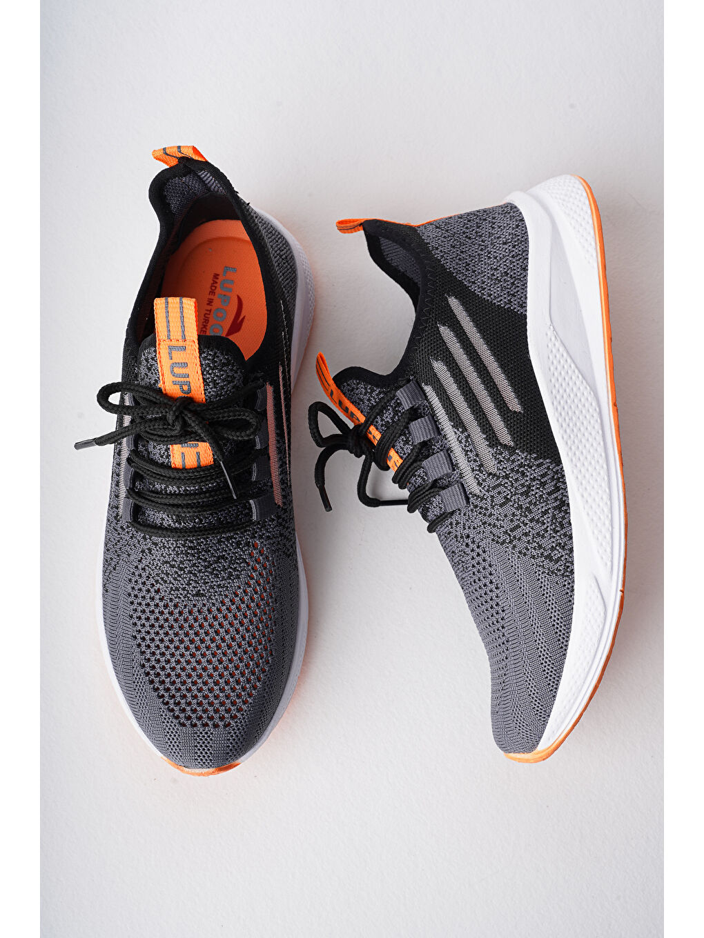 Muggo Gri Ultraboost Unisex Ortopedik Günlük  Yürüyüş Koşu Sneaker Spor Ayakkabı - 7