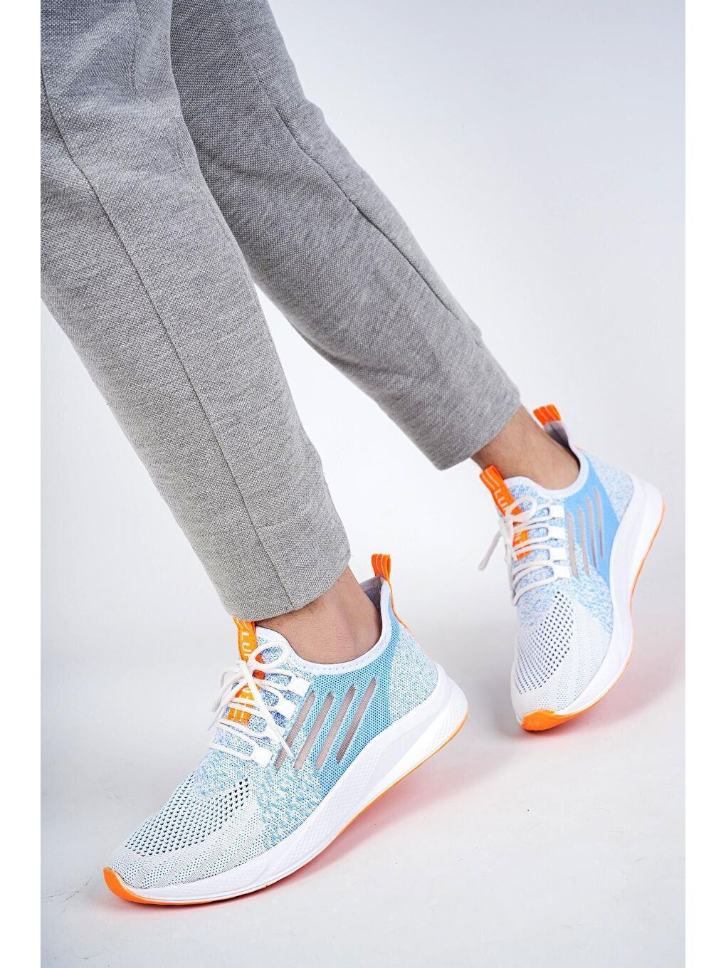 Mavi Ultraboost Unisex Ortopedik Günlük  Yürüyüş Koşu Sneaker Spor Ayakkabı-4