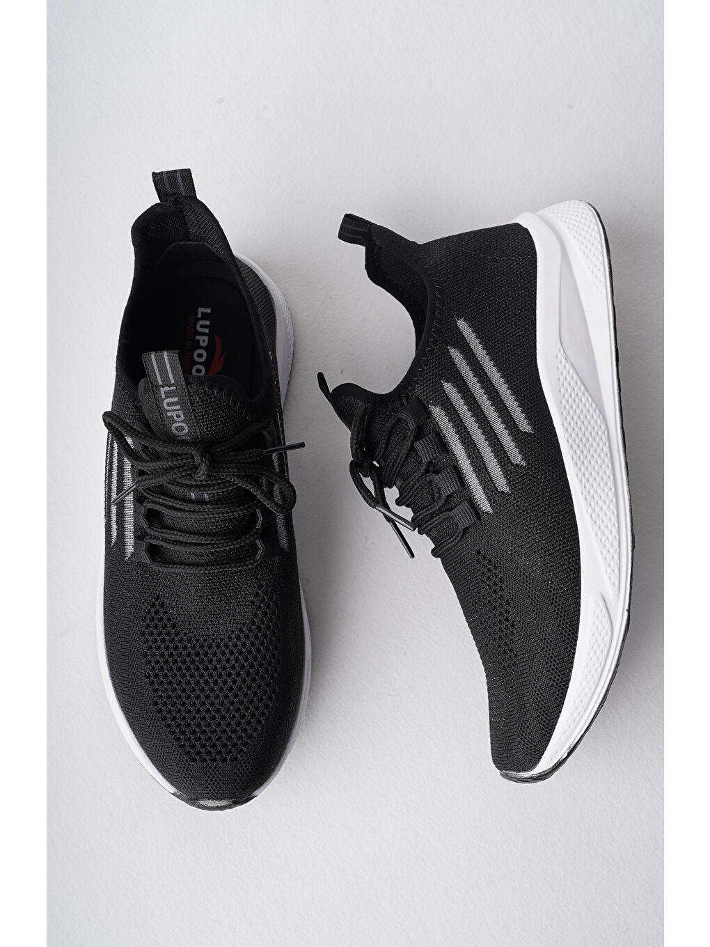 Muggo Siyah Ultraboost Unisex Ortopedik Günlük  Yürüyüş Koşu Sneaker Spor Ayakkabı - 7
