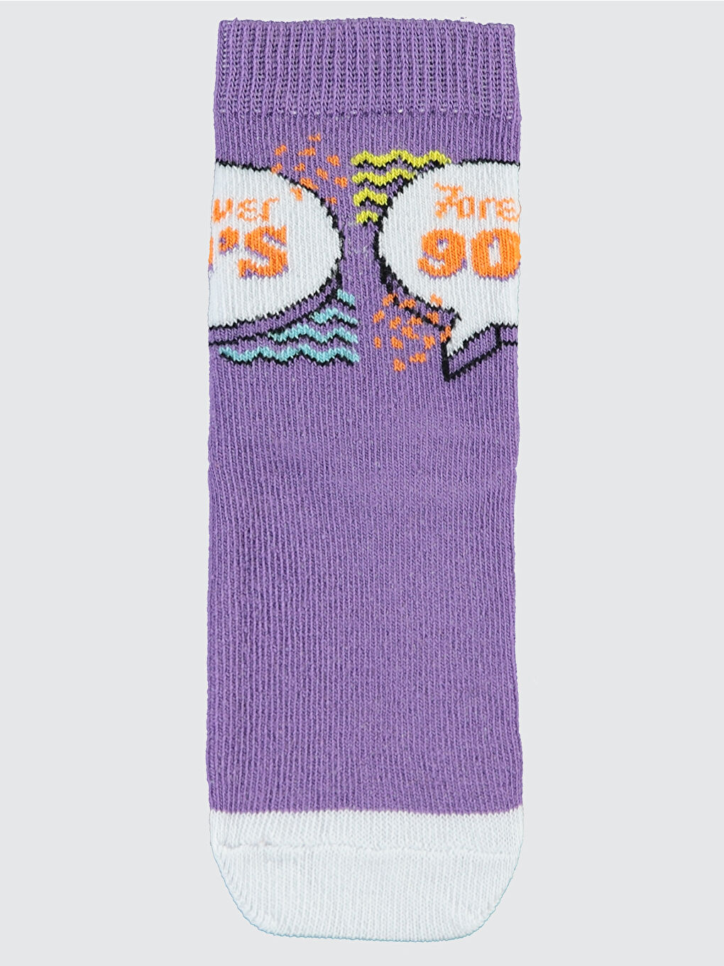 Girls Kız Çocuk 3'lü Soket Çorap 2-12 Yaş Mor-3