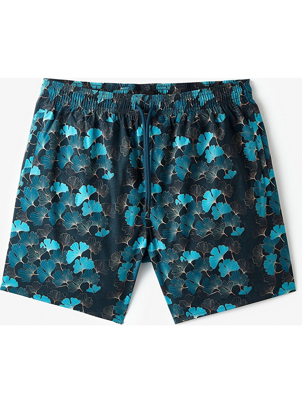 Petrol Erkek Regular Fit Desenli Deniz Şortu-4
