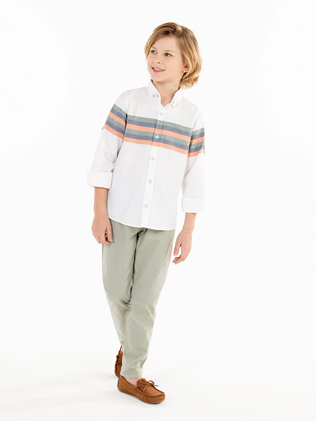 Boys Erkek Çocuk Pantolon 6-9 Yaş Bej-1