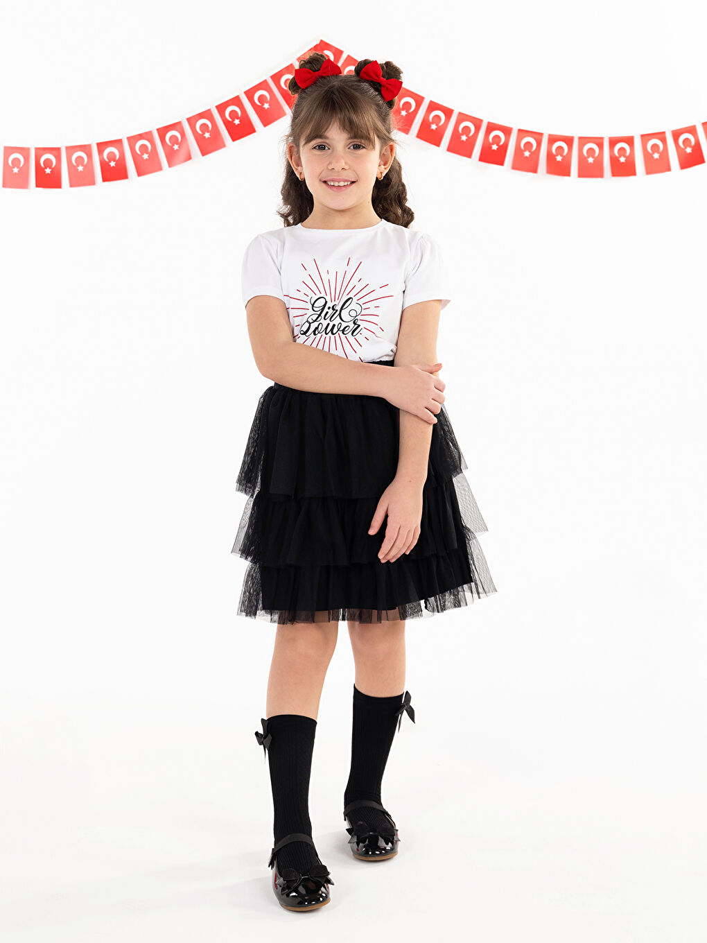 Girls Kız Çocuk Babet 26-30 Numara Siyah