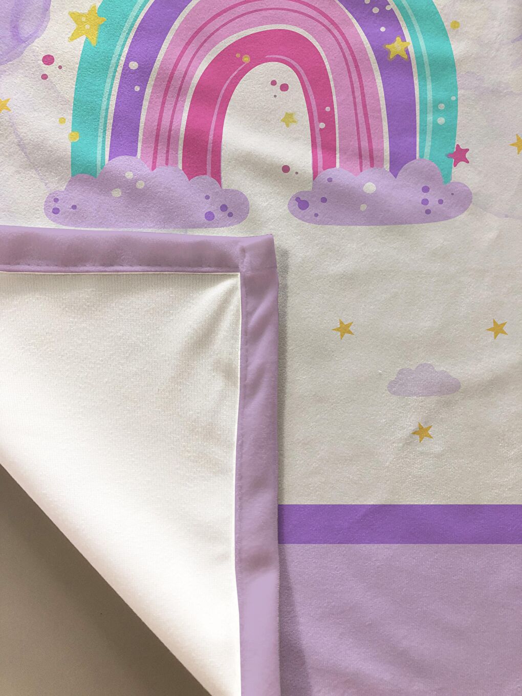 Karışık Desenli Çocuk Ve Bebek Odası TEK KANAT Fon Perde-1