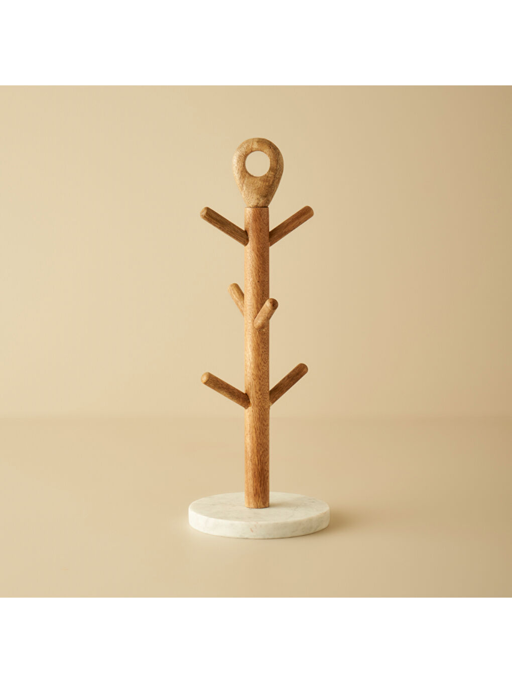 Bej Vince Bardak Askılığı Naturel (14x14x38 cm)-1