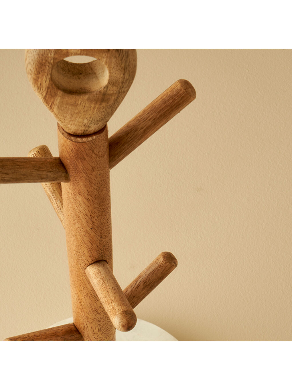 Bej Vince Bardak Askılığı Naturel (14x14x38 cm)-2