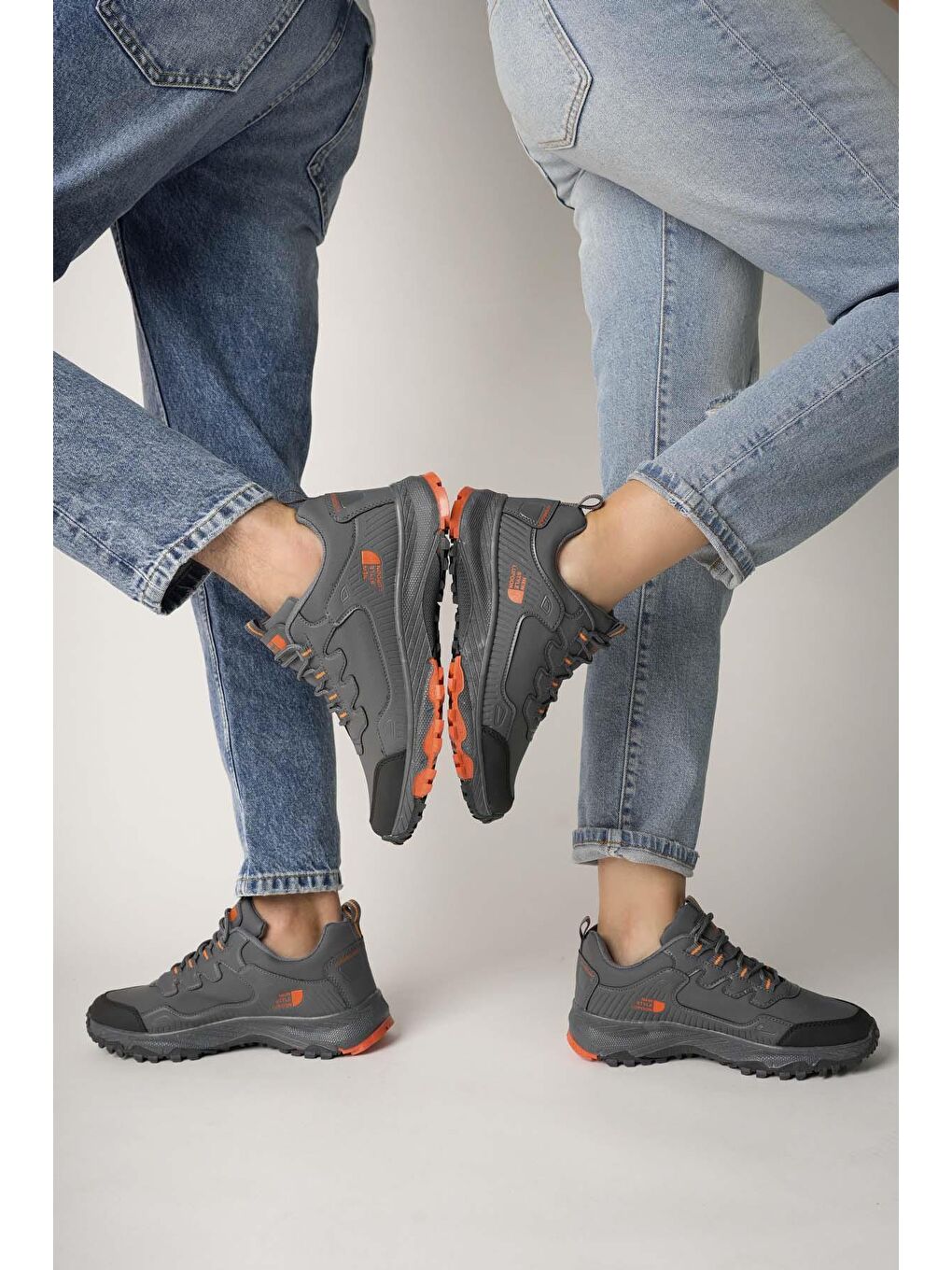 Gri KUZEY Unisex Trekking Outdoor Sneaker Ayakkabı-2