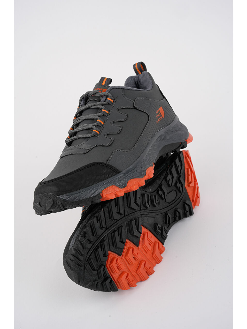 Gri KUZEY Unisex Trekking Outdoor Sneaker Ayakkabı-6