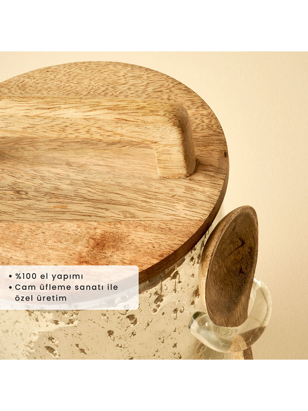 Bej Kers Mango Kapaklı Kaşıklı Kavanoz Naturel (2800 ml)-1