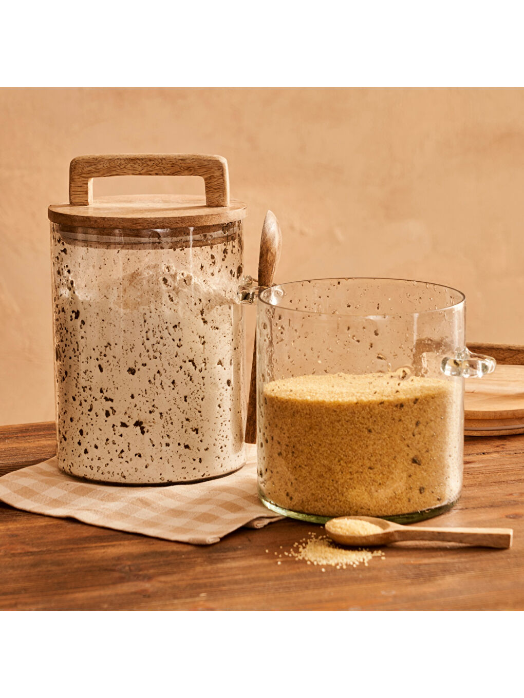 Bej Kers Mango Kapaklı Kaşıklı Kavanoz Naturel (2800 ml)-3