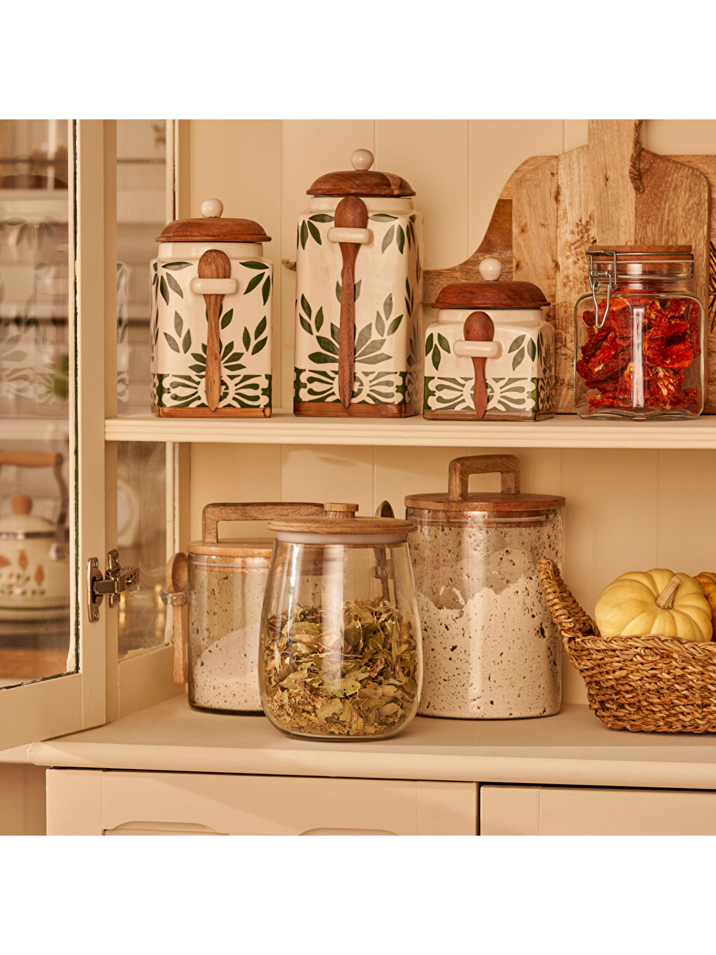 Bej Kers Mango Kapaklı Kaşıklı Kavanoz Naturel (2800 ml)-4