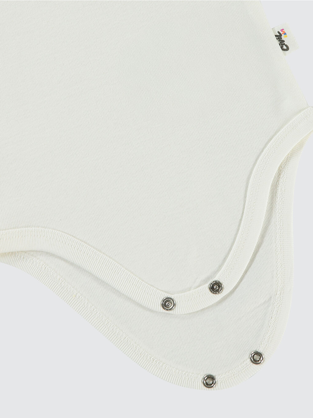 Baby Bebek 5'li Çıtçıtlı Badi 3-9 Ay Beyaz-2