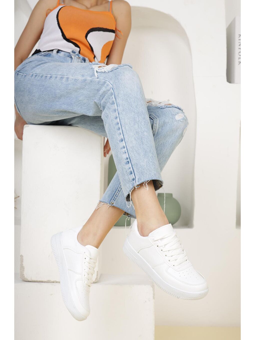 Beyaz HOPE Kadın Günlük Sneaker-1