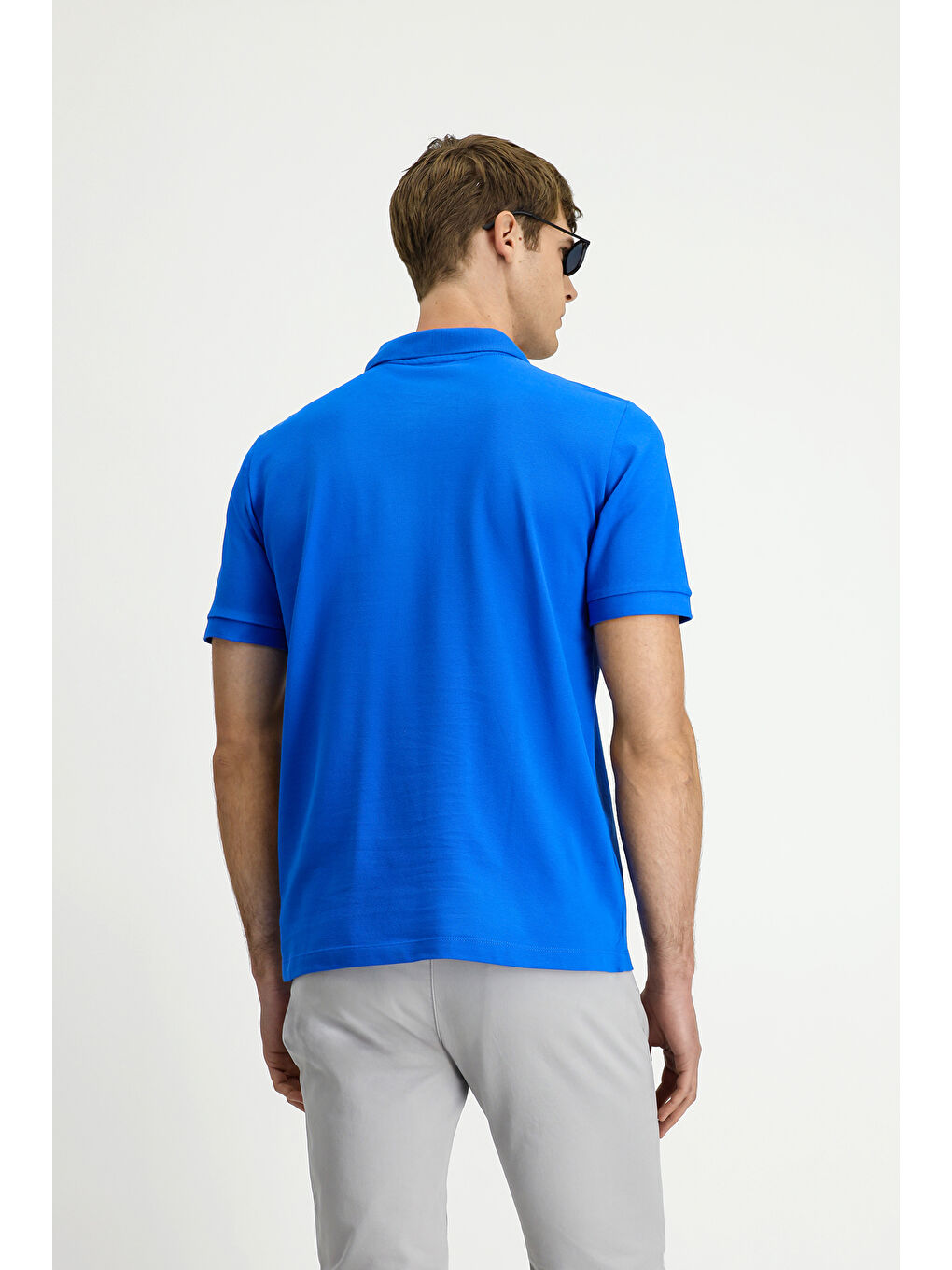 Mavi Regular Fit Pamuk Nakışlı Cepli Kıvrılmaz Polo Yaka Tişört-3