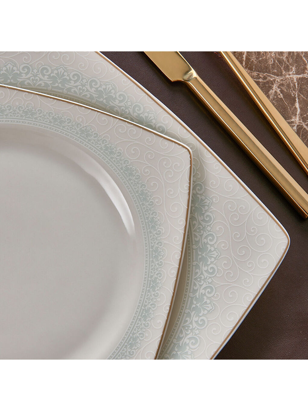 Ekru Caroline 54 Parça 12 Kişilik Yemek Takımı 6343-3