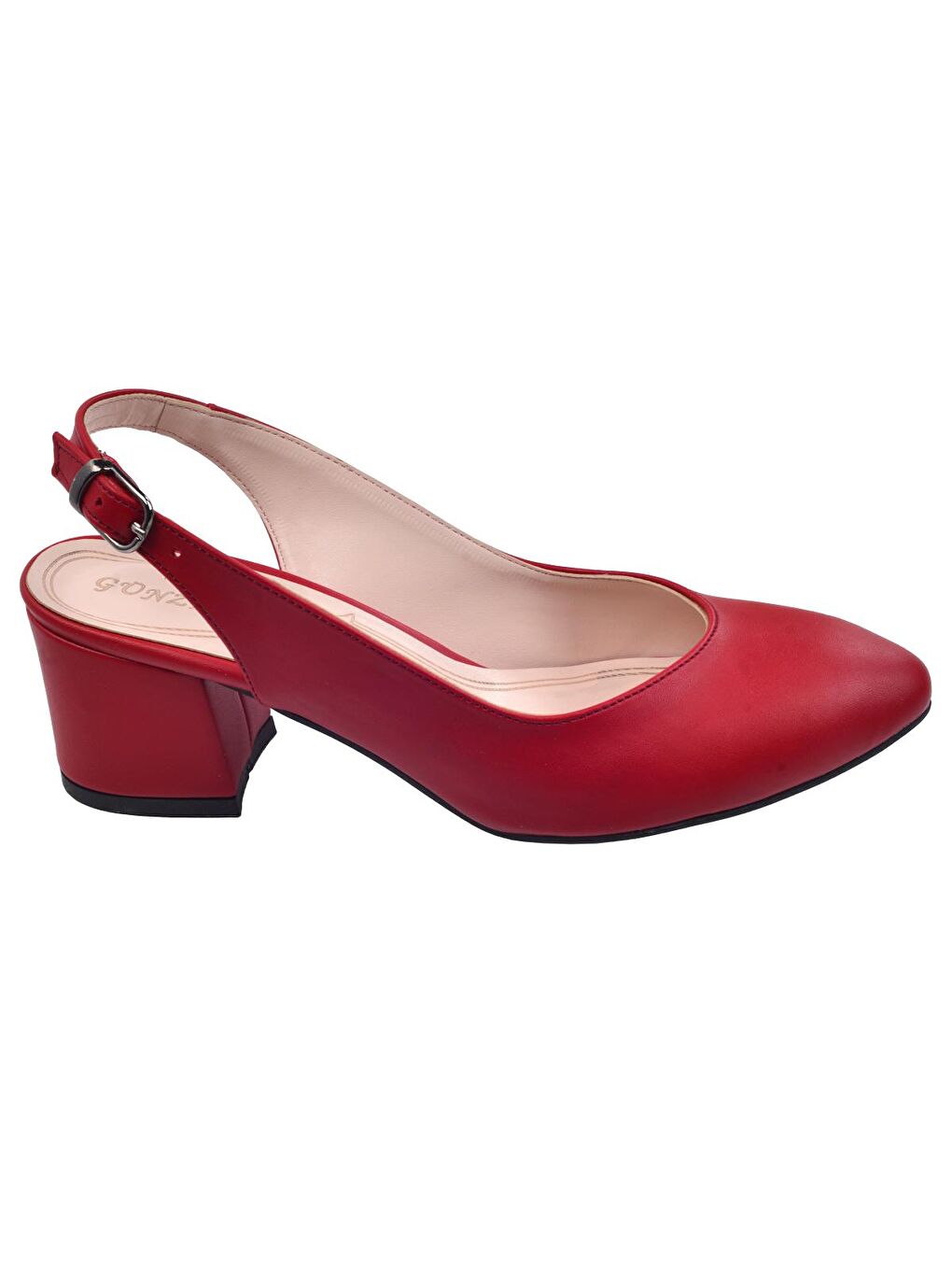 Kırmızı Cilt 5 Cm Topuklu Kadın Ayakkabı 97544-307-2