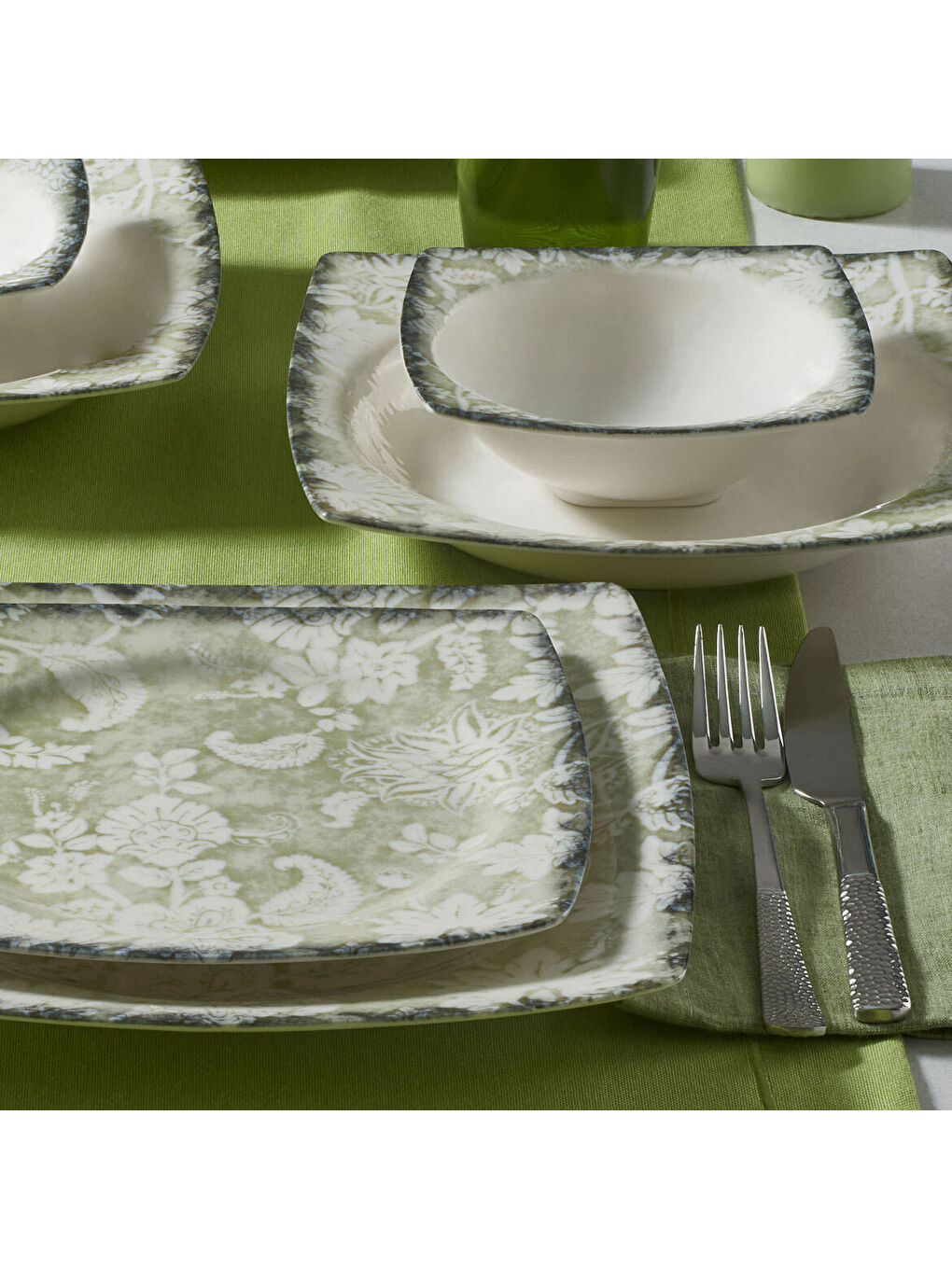 Ekru Caroline 24 Parça 6 Kişilik Yemek Takımı 2421-1