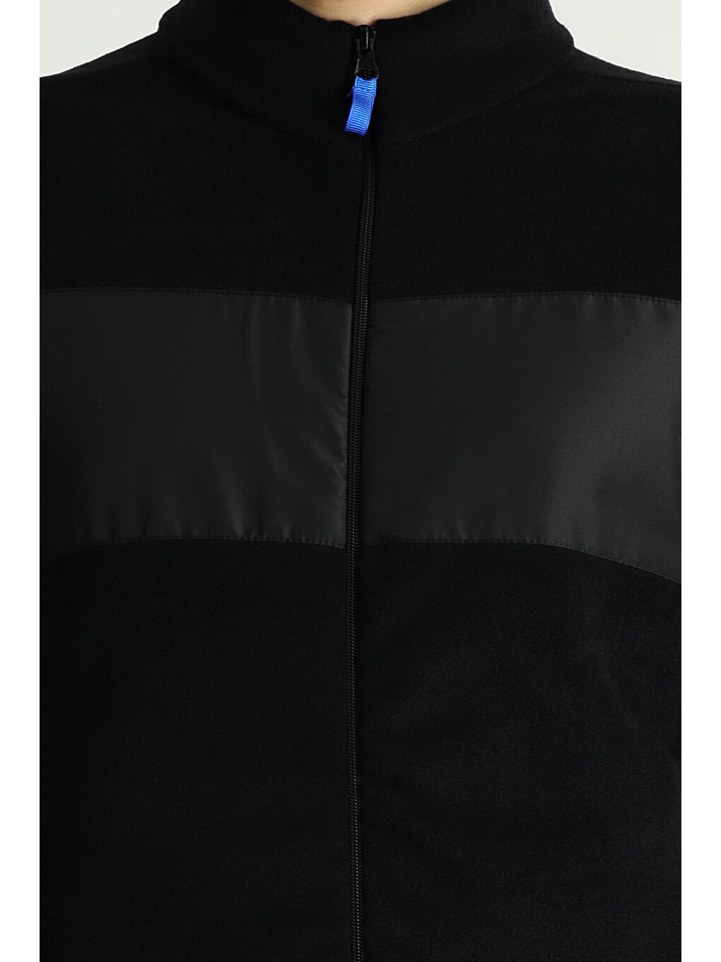 Siyah Fermuarlı Polar Sweatshirt-4