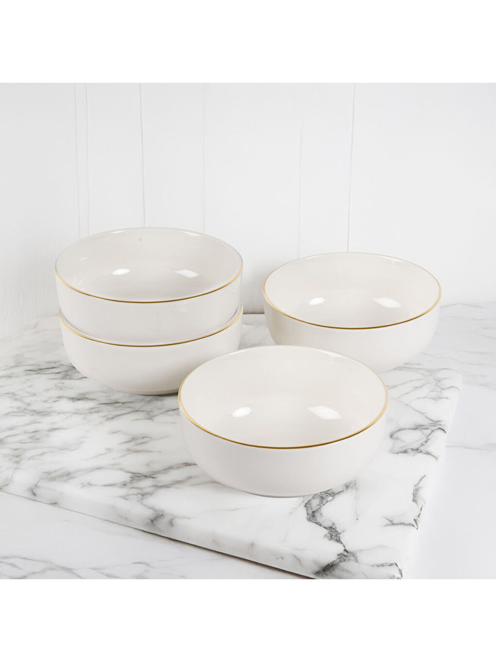 Ekru Bilbao 4 Parça 13 Cm Yeni Nesil Kase Altın Yaldız 20-1