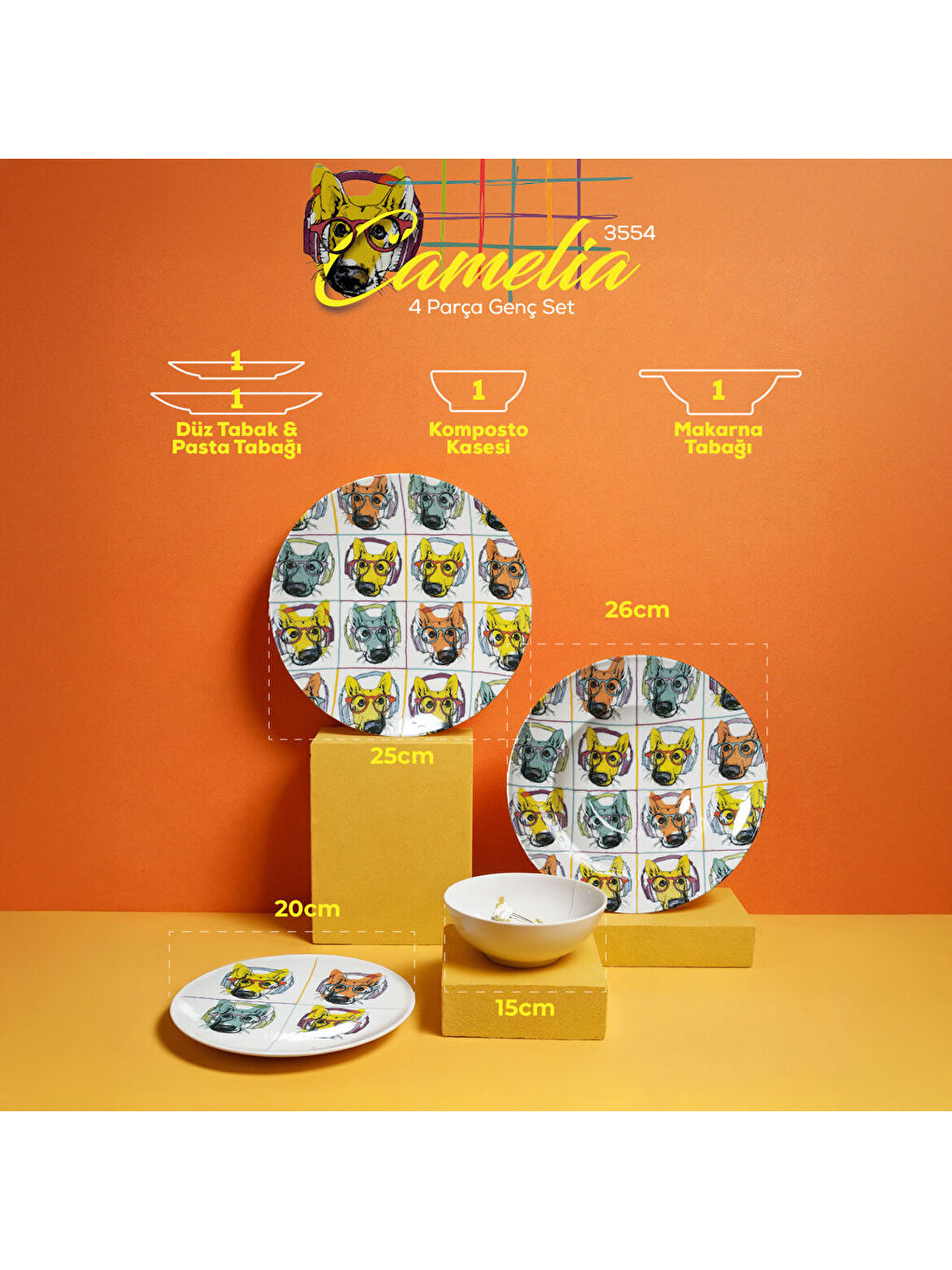 Ekru Camelia 4 Parça Genç Set 29751-3