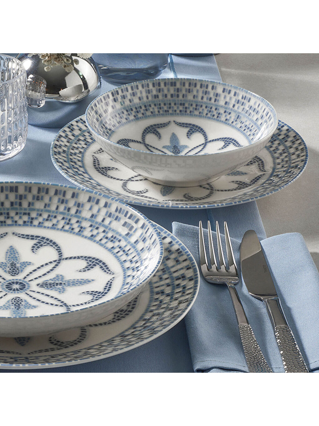 Ekru Camelia 24 Parça 6 Kişilik Yemek Takımı 22761-1