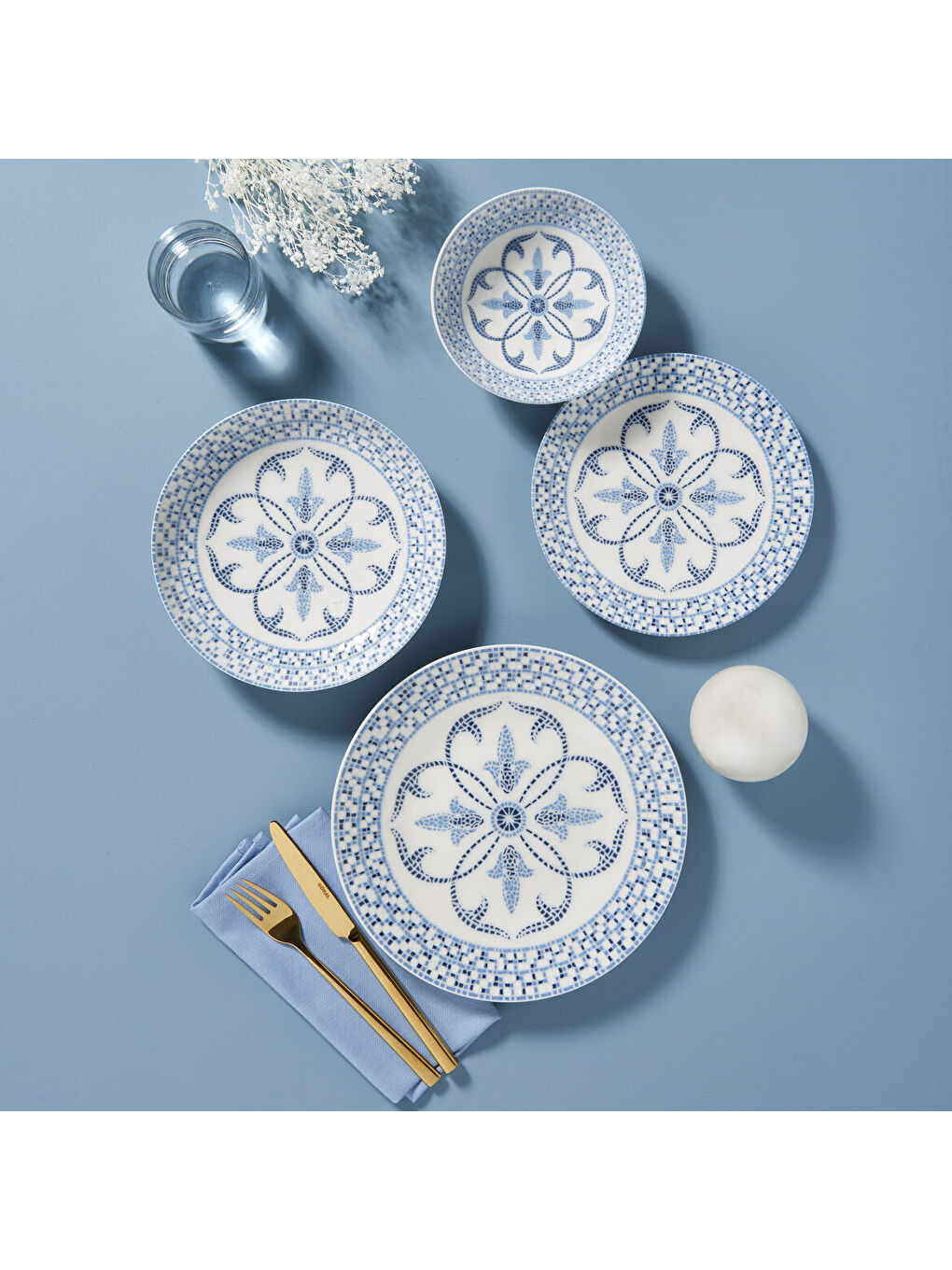 Ekru Camelia 24 Parça 6 Kişilik Yemek Takımı 22761-3