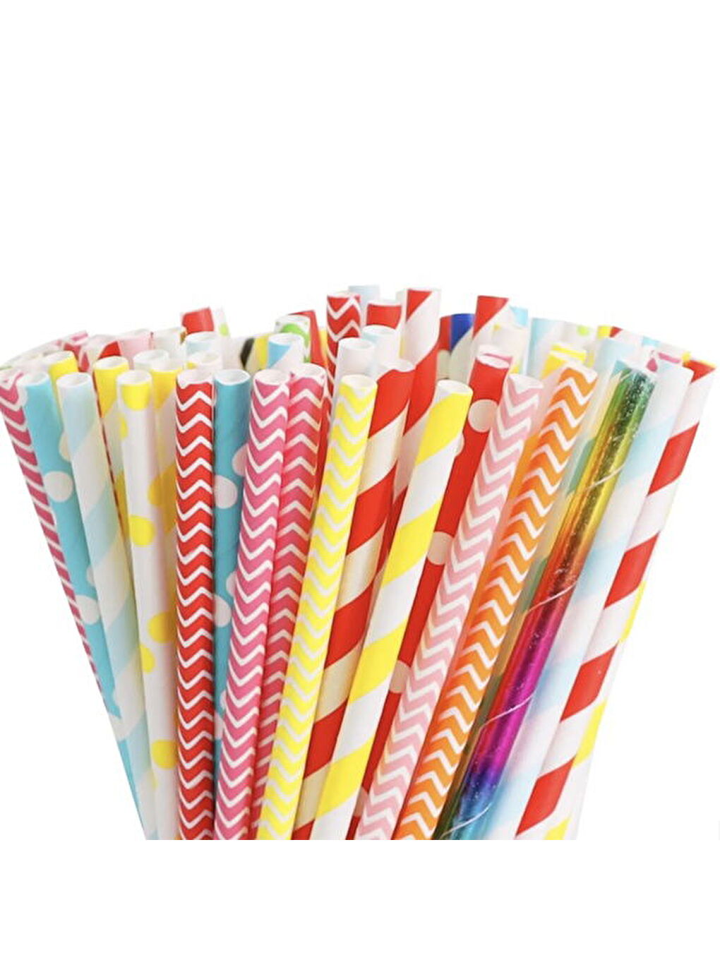 Karışık 16'lı Kağıt Pipet - Asorti-2