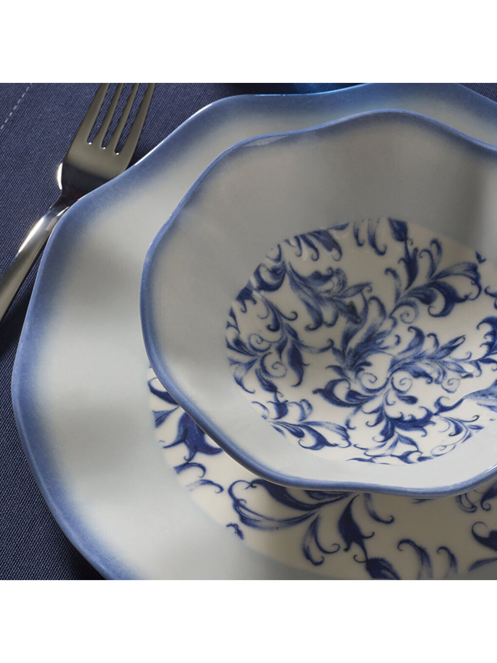 Ekru Nesrin 24 Parça 6 Kişilik Yemek Takımı 3214-2