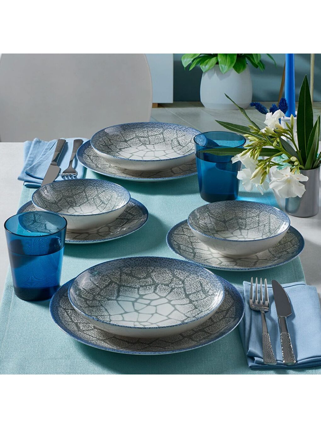 Ekru Camelia 6 Kişilik 24 Parça Yemek Takımı 13261