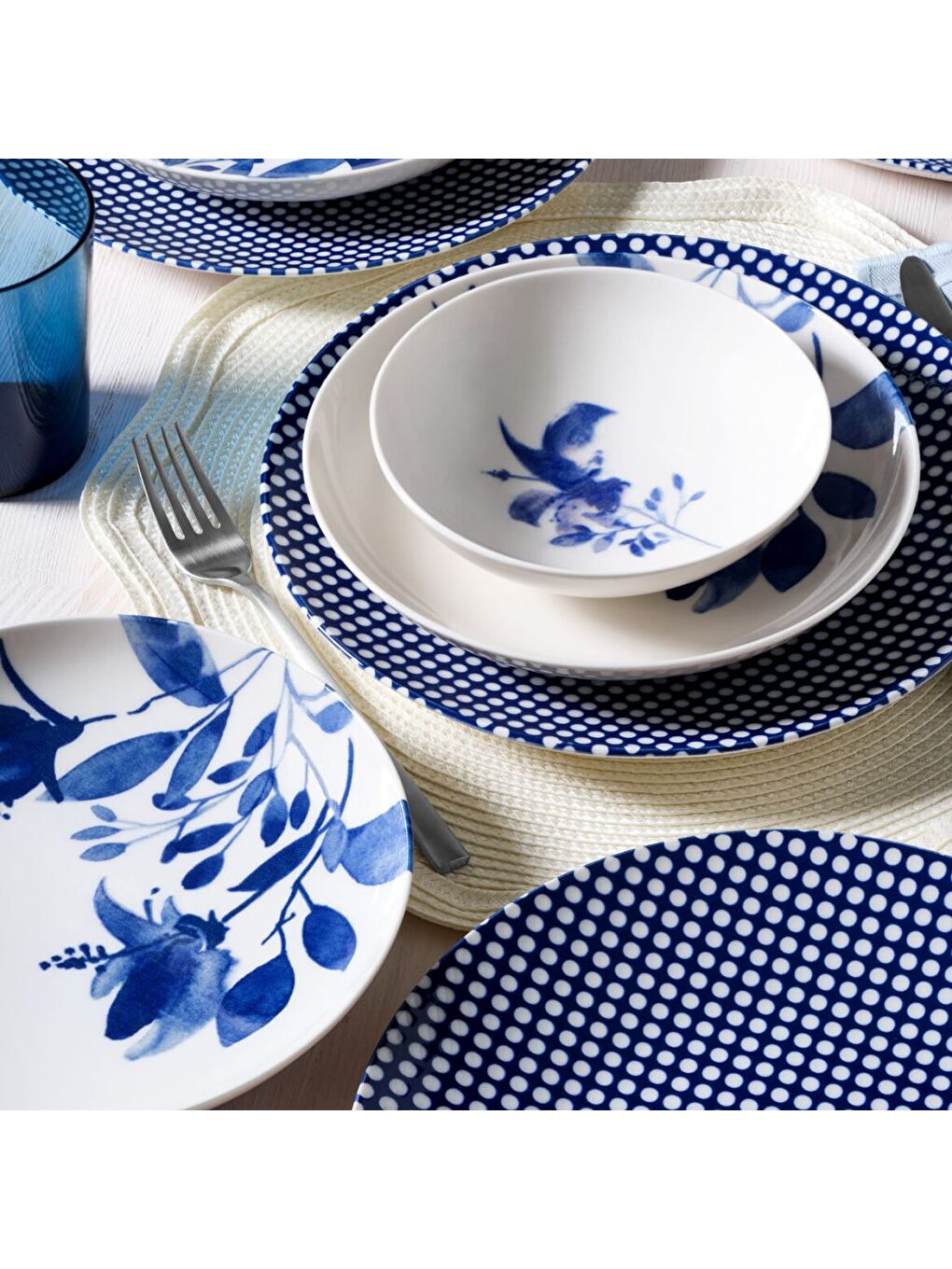 Ekru Camelia 14 Parça 4 Kişilik Yemek Takımı 1911-1