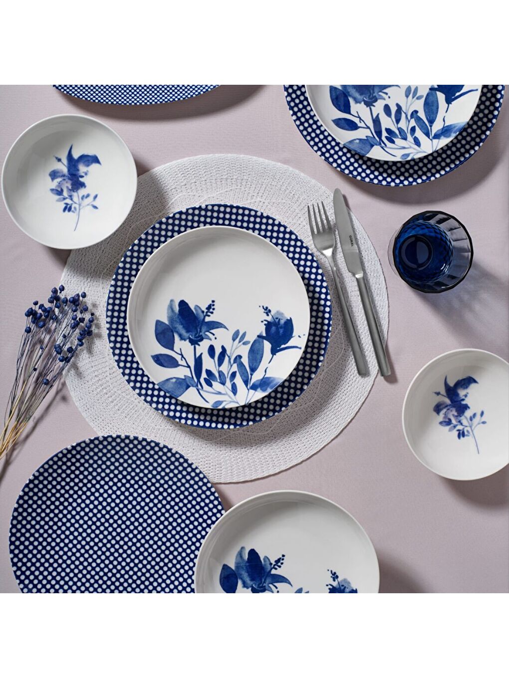 Ekru Camelia 14 Parça 4 Kişilik Yemek Takımı 1911-2