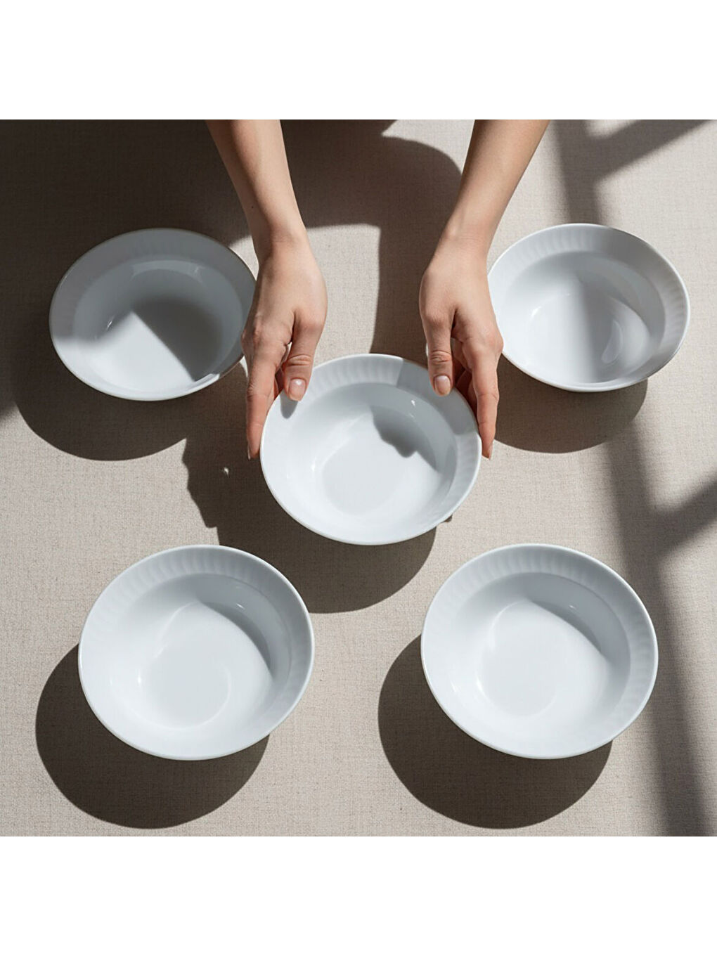 Ekru Sembol 6 Parça 15 cm Çorba Kasesi-4