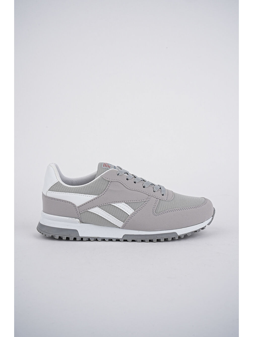 Muggo Gri Elvi Unisex Ortopedik Günlük  Yürüyüş Koşu Sneaker Spor Ayakkabı - 6