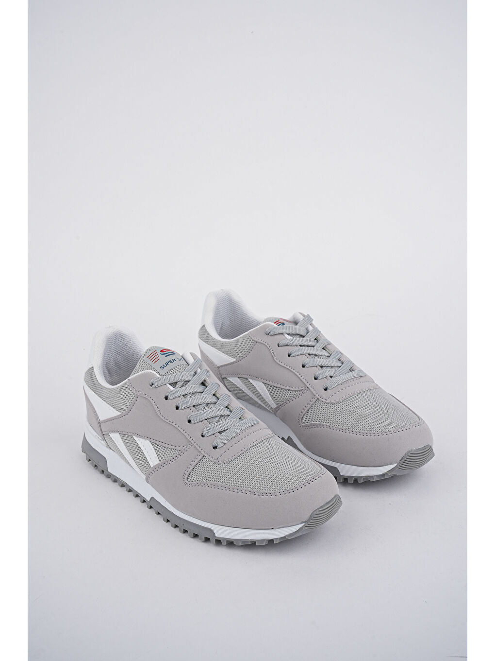 Muggo Gri Elvi Unisex Ortopedik Günlük  Yürüyüş Koşu Sneaker Spor Ayakkabı - 7