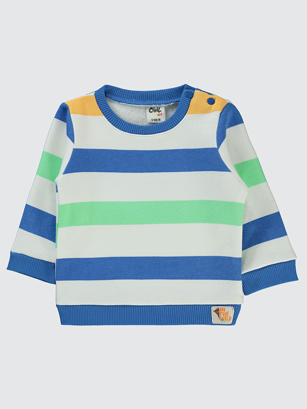 Civil Baby Erkek Bebek Sweatshirt 6-18 Ay Koyu Mavi