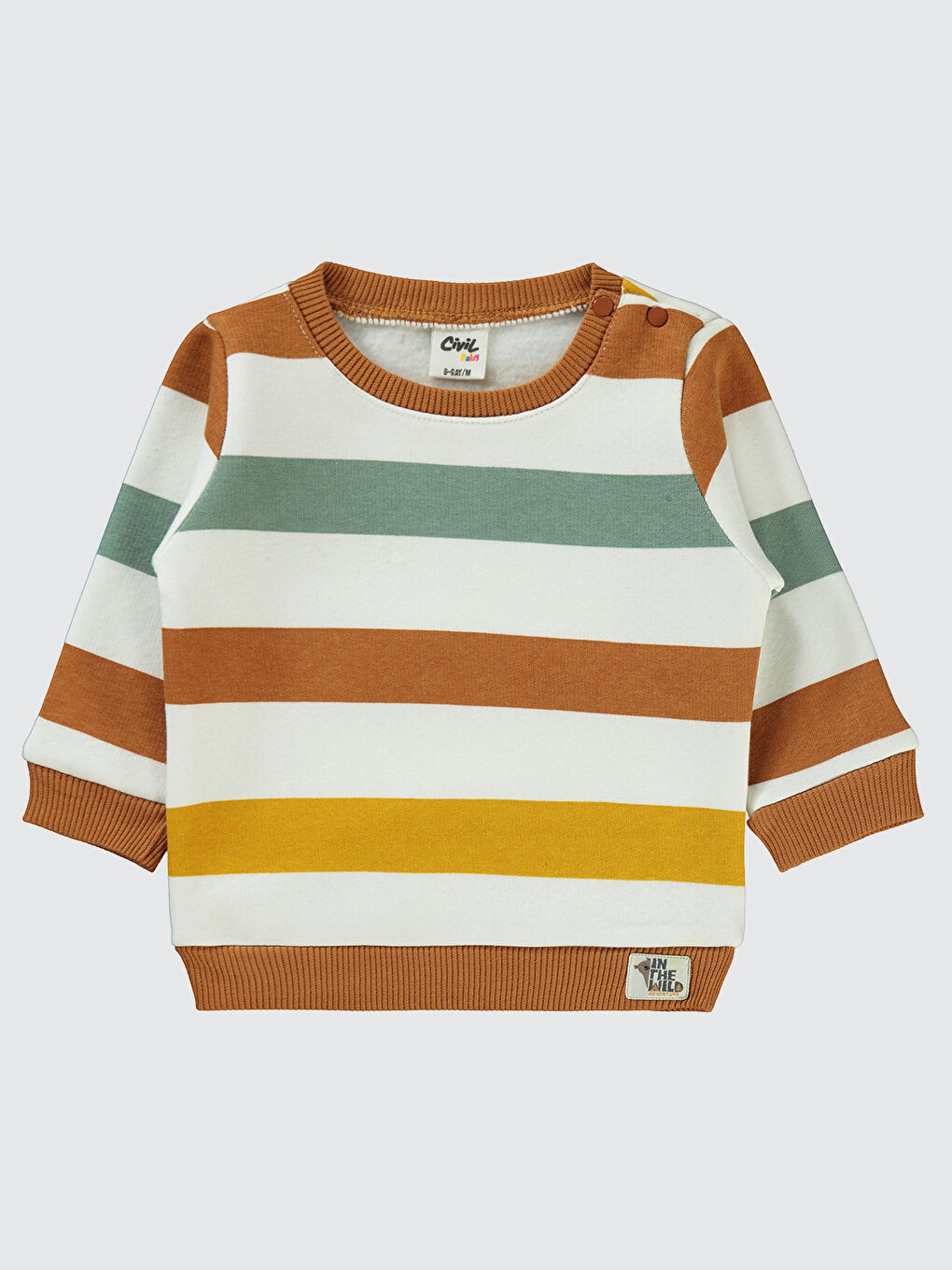 Civil Kahverengi Baby Erkek Bebek Sweatshirt 6-18 Ay Kahve