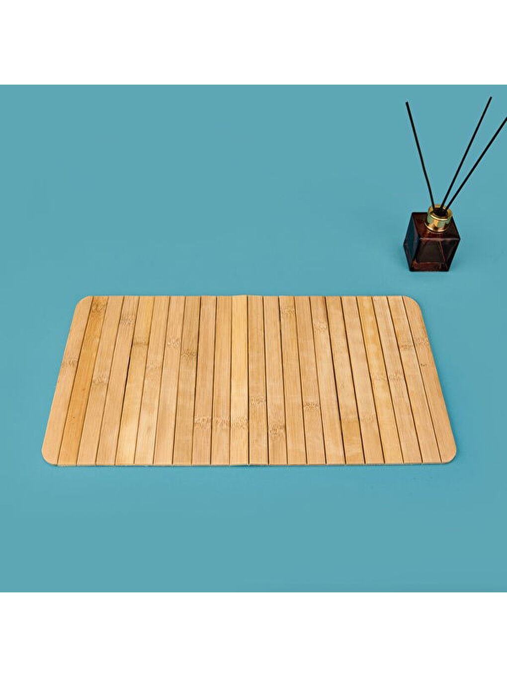 Karışık Portatif Bambu Koltuk Sehpası - Asorti-6