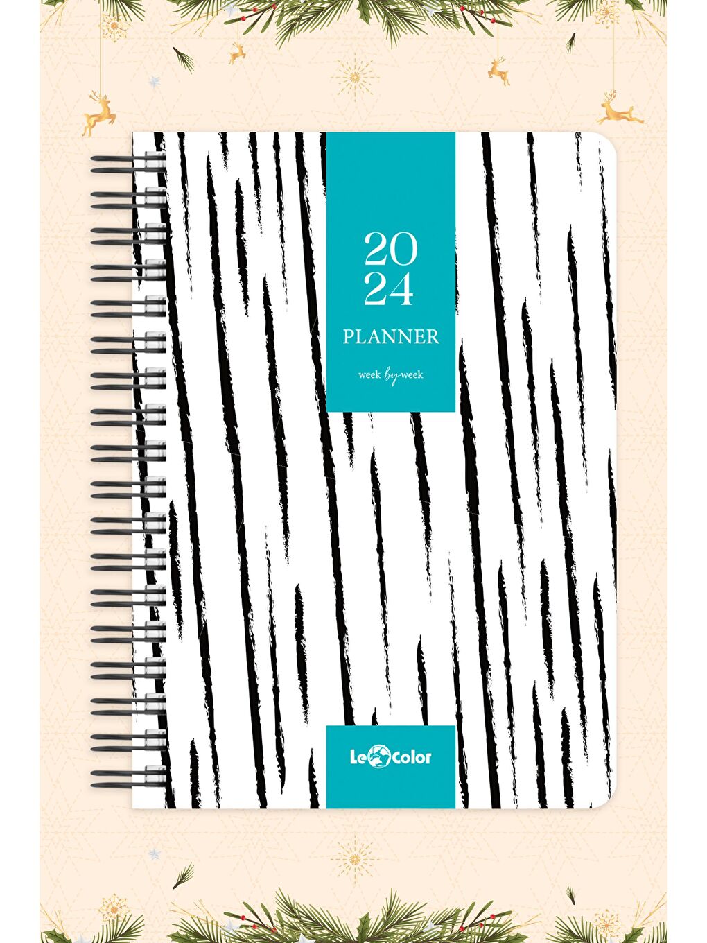 2024 Haftalık Ajanda Spiralli A5 12 Aylık Lines-6