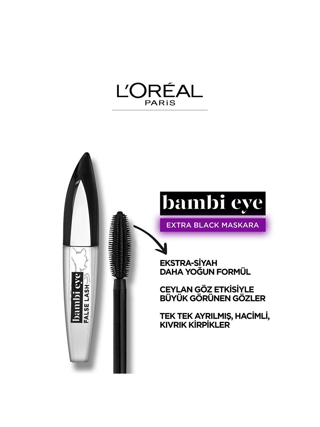Bambi Eye Extra Black Ceylan Göz Etkili Maskara - Ekstra Siyah-4