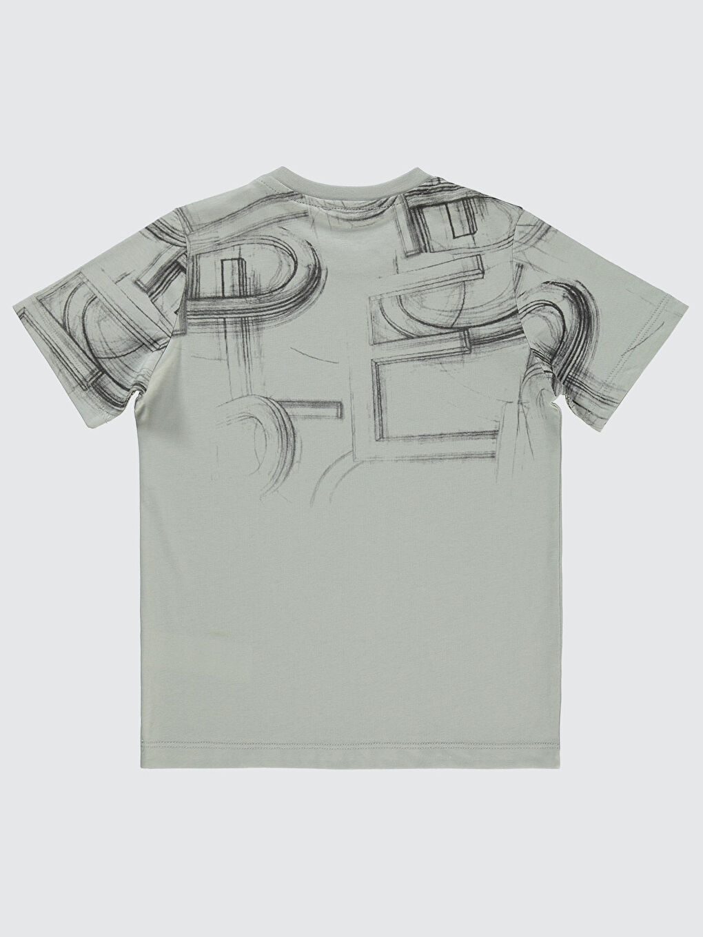 Boys Erkek Çocuk Tişört 6-9 Yaş Gri-1