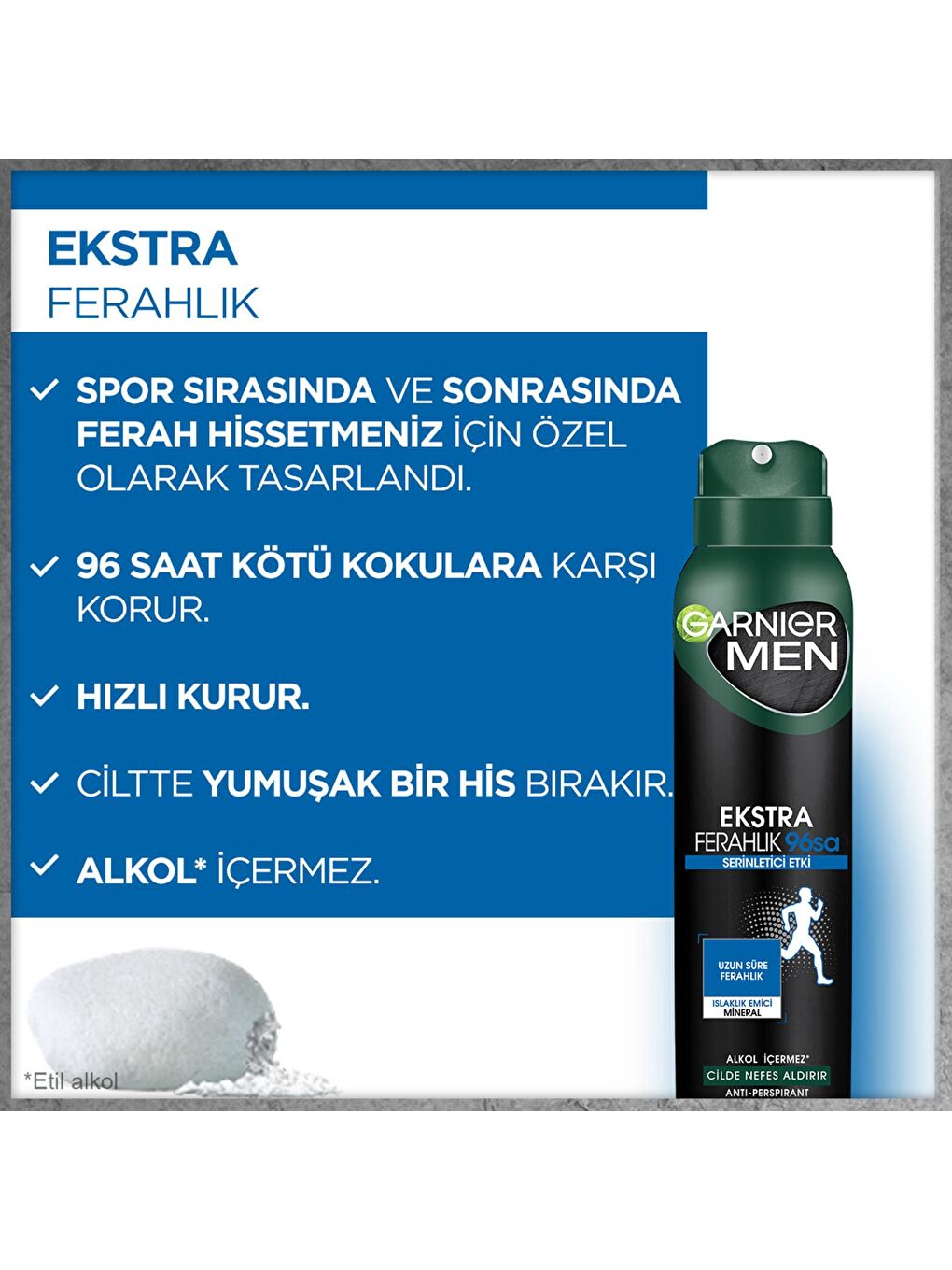 GARNIER Men Ekstra Ferahlık Sprey Deodorant - 3