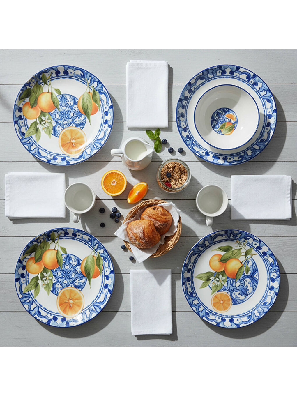 Ekru Camelia 8 Parça 2 Kişilik Yemek Takımı 5535-3