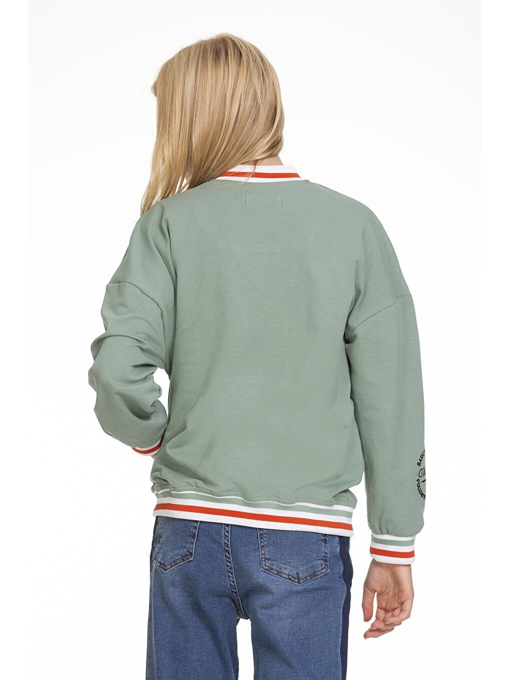 Yeşil Kız Çocuk Kolej Tarz Ceket 6 -12 Yaş Lx142-4