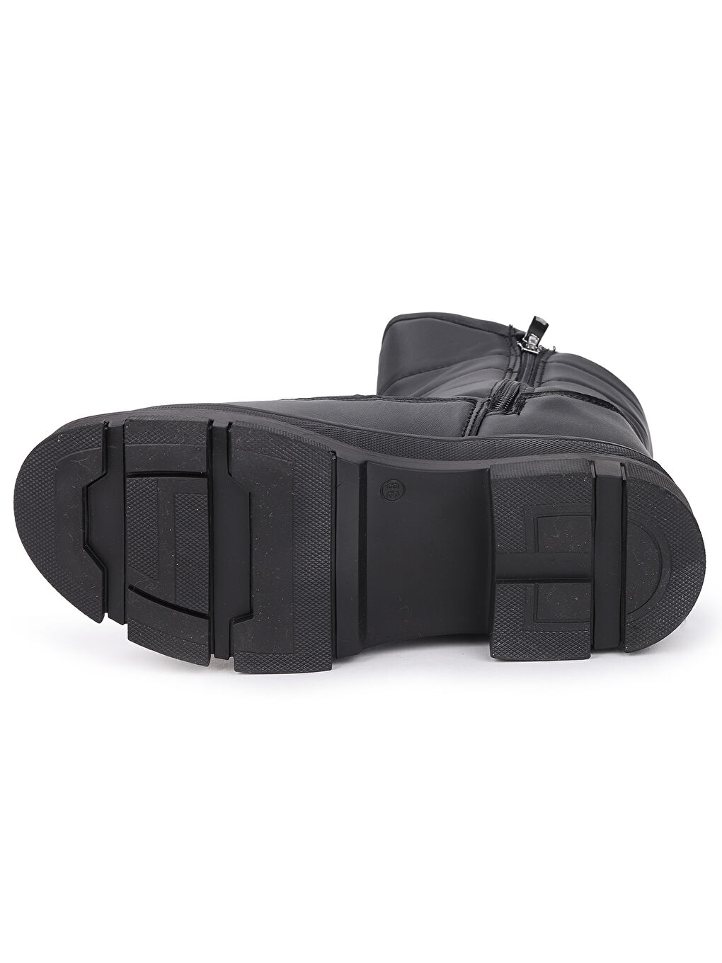 Siyah Günlük İçi Termal Kürklü Kadın Fermuarlı Kar Bot Ayakkabı Twg 820-5